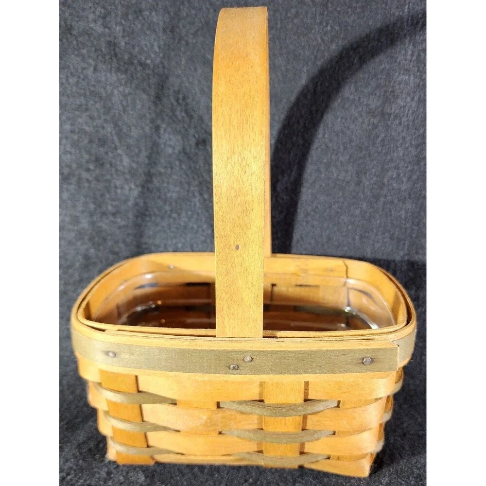 Vintage Longaberger 1993 Small Stained EASTER Basket ~ Signed By Wendy & Judy